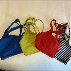 Lot of 4 lululemon sports bras size 4